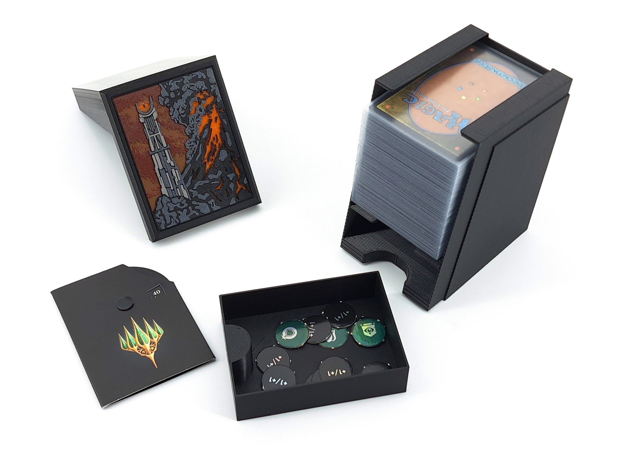 MTG Deck Box & Card Holder - Tower – Tinkering Paws® MTG Deck Box & Card Holder - Tower – Tinkering Paws®