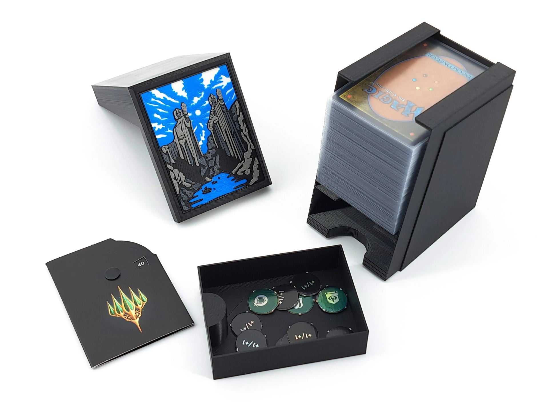 MTG Deck Box & Card Holder - Statues Tinkering Paws