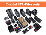 Digital STL files only for Assassin’s Creed Brotherhood of Venice complete board game insert system by Tinkering Paws, 3D print organizer set with miniature holders, card holders, tile storage, token trays and dice organizers, space-saving upgrade, no physical product included