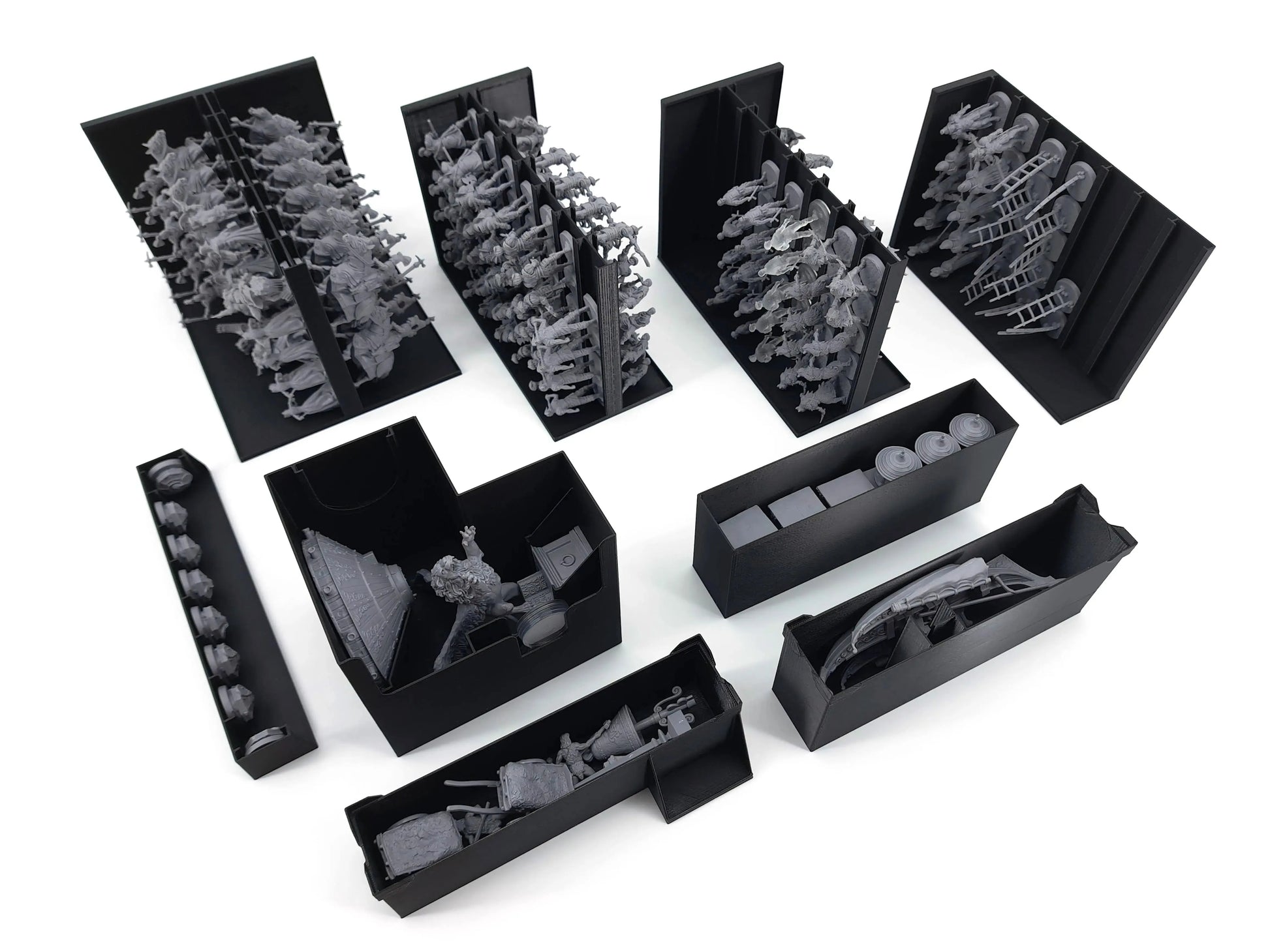 Digital STL files only for Assassin’s Creed Brotherhood of Venice board game insert by Tinkering Paws, 3D printed organizer modules with miniature holders, assassin racks, large figure storage and component trays, space-saving board game upgrade, no physical product included