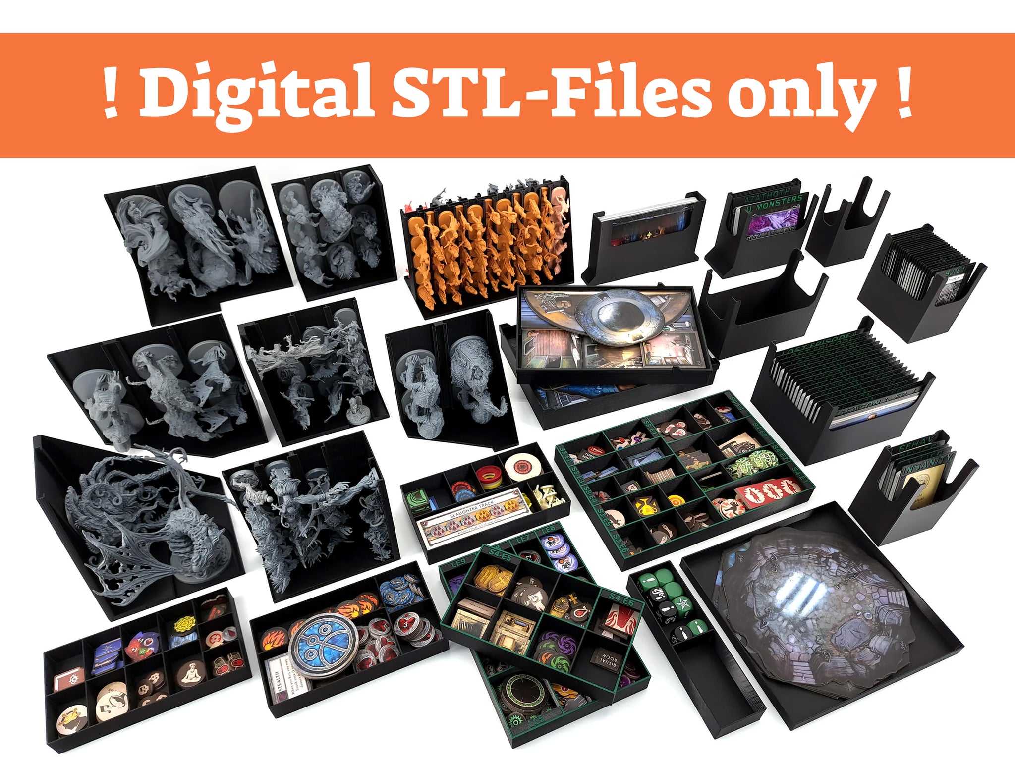 Cthulhu: Death May Die - Season 3 & 4 - Board Game Insert- STL