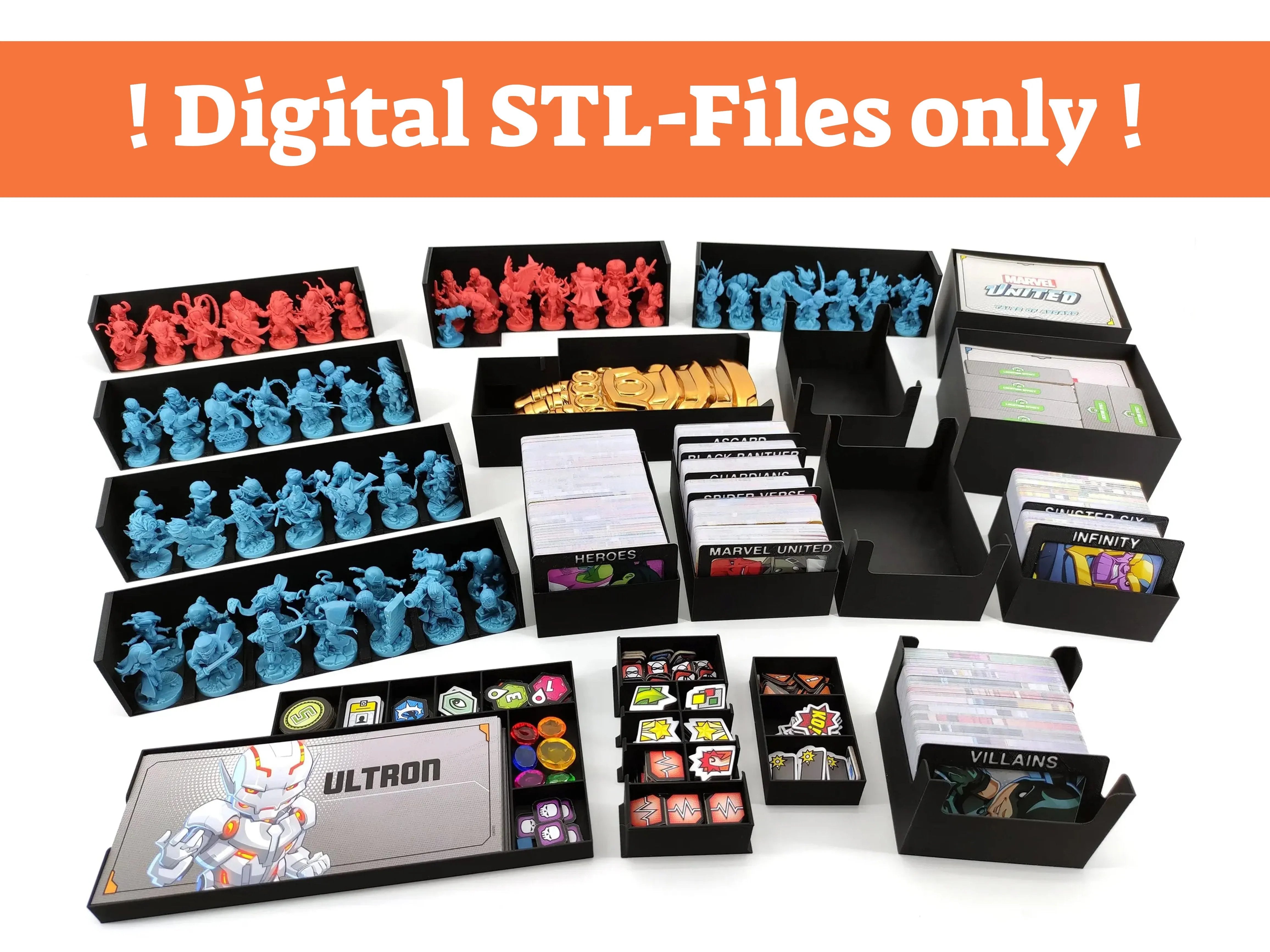 Marvel United - Board Game Insert [Kickstarter Version] - STL-FILES ONLY