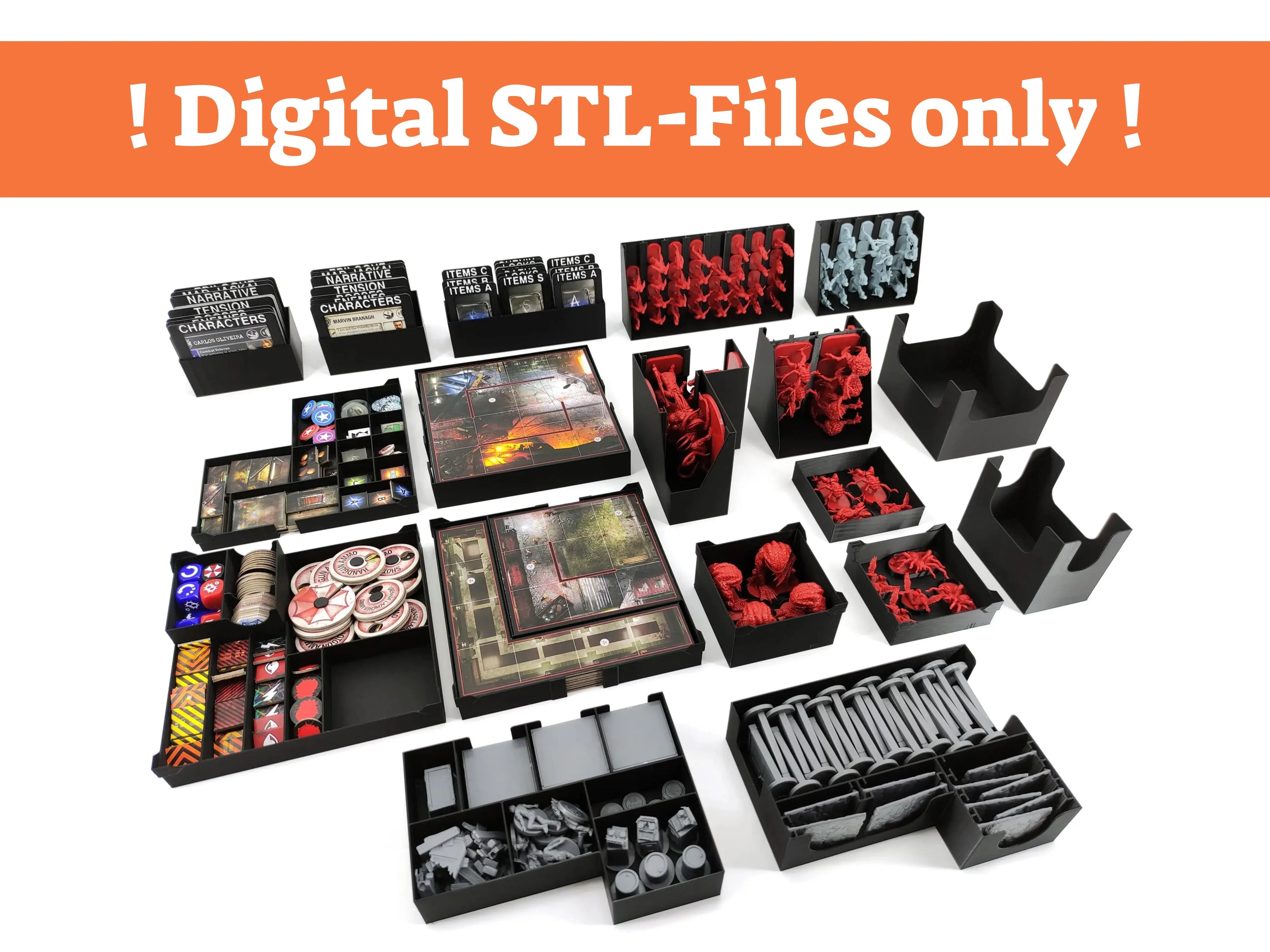 Resident Evil 3 - Board Game Insert STL-FILES ONLY