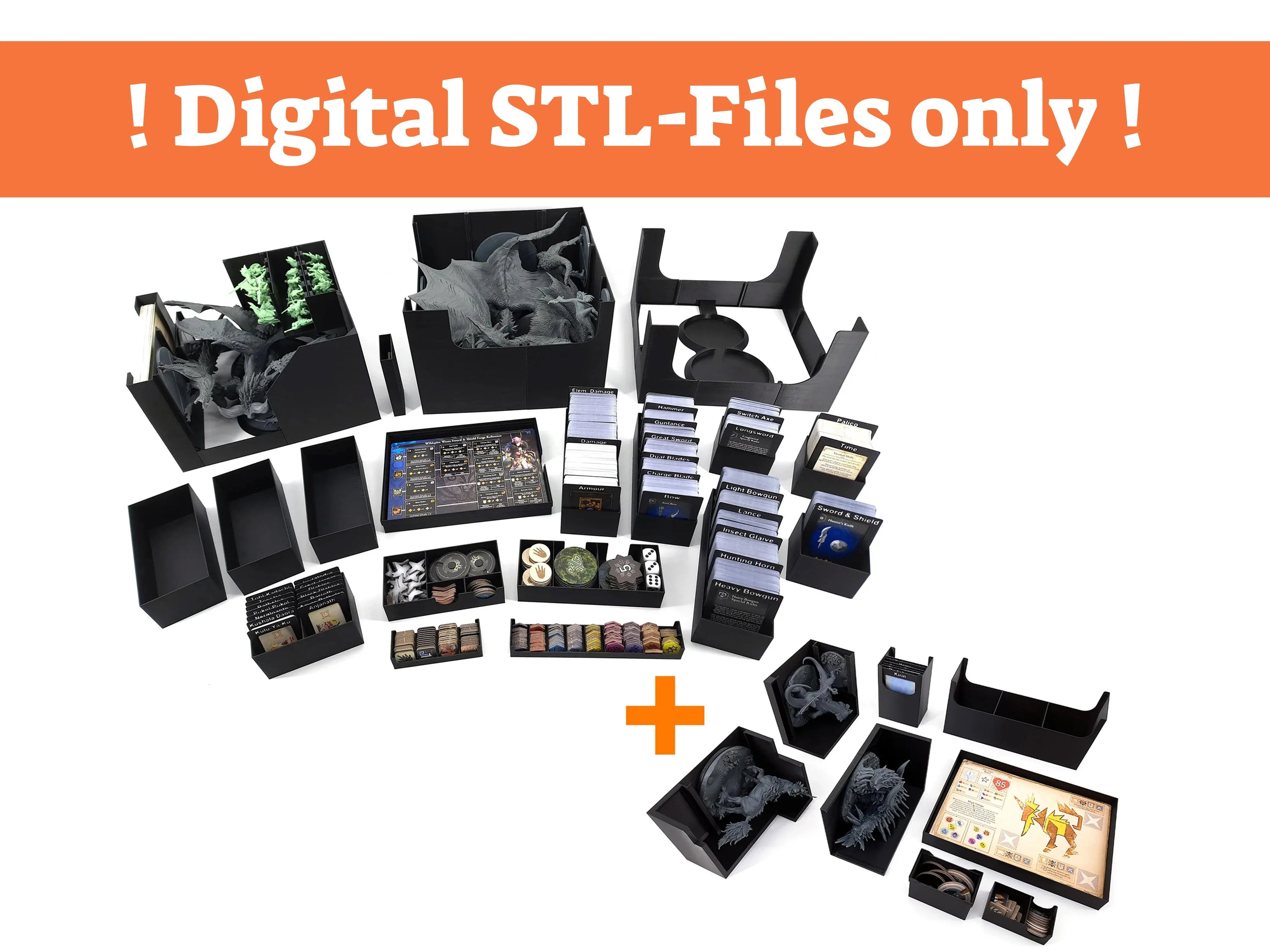 Monster Hunter World - Board Game Insert - STL-FILES ONLY