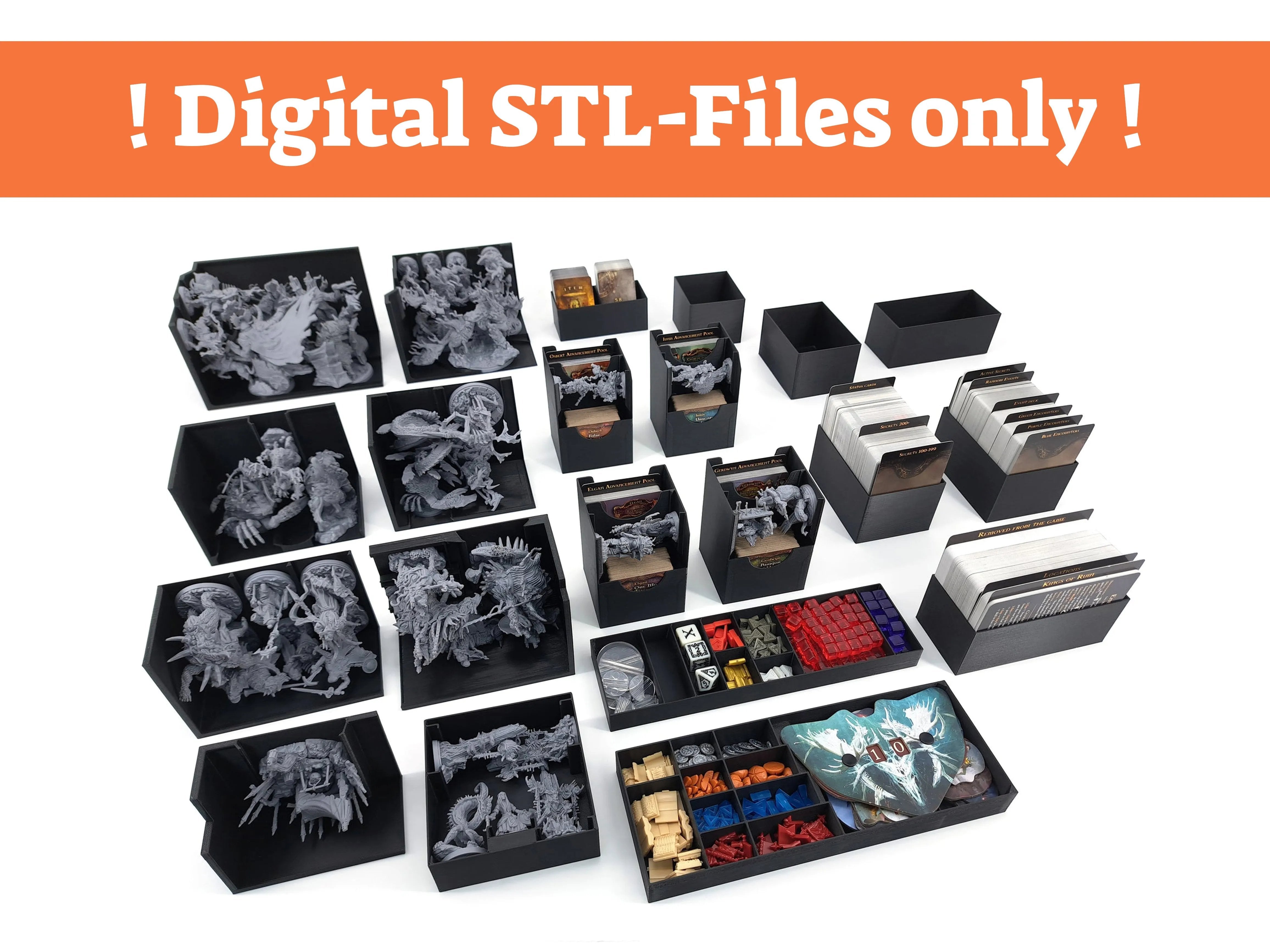 Tainted Grail: Kings of Ruin - Board Game Insert - STL-FILES ONLY