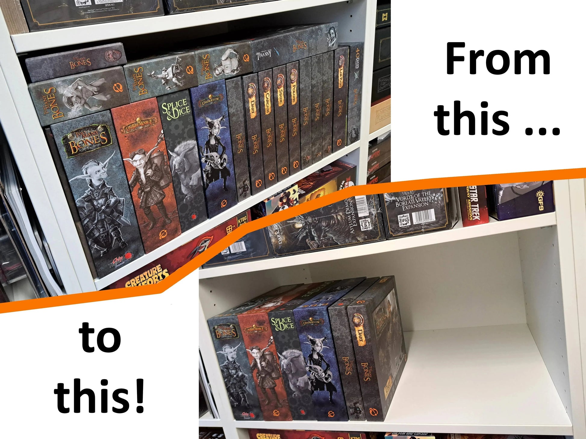 Too Many Bones - Base Game - Board Game Insert Tinkering Paws