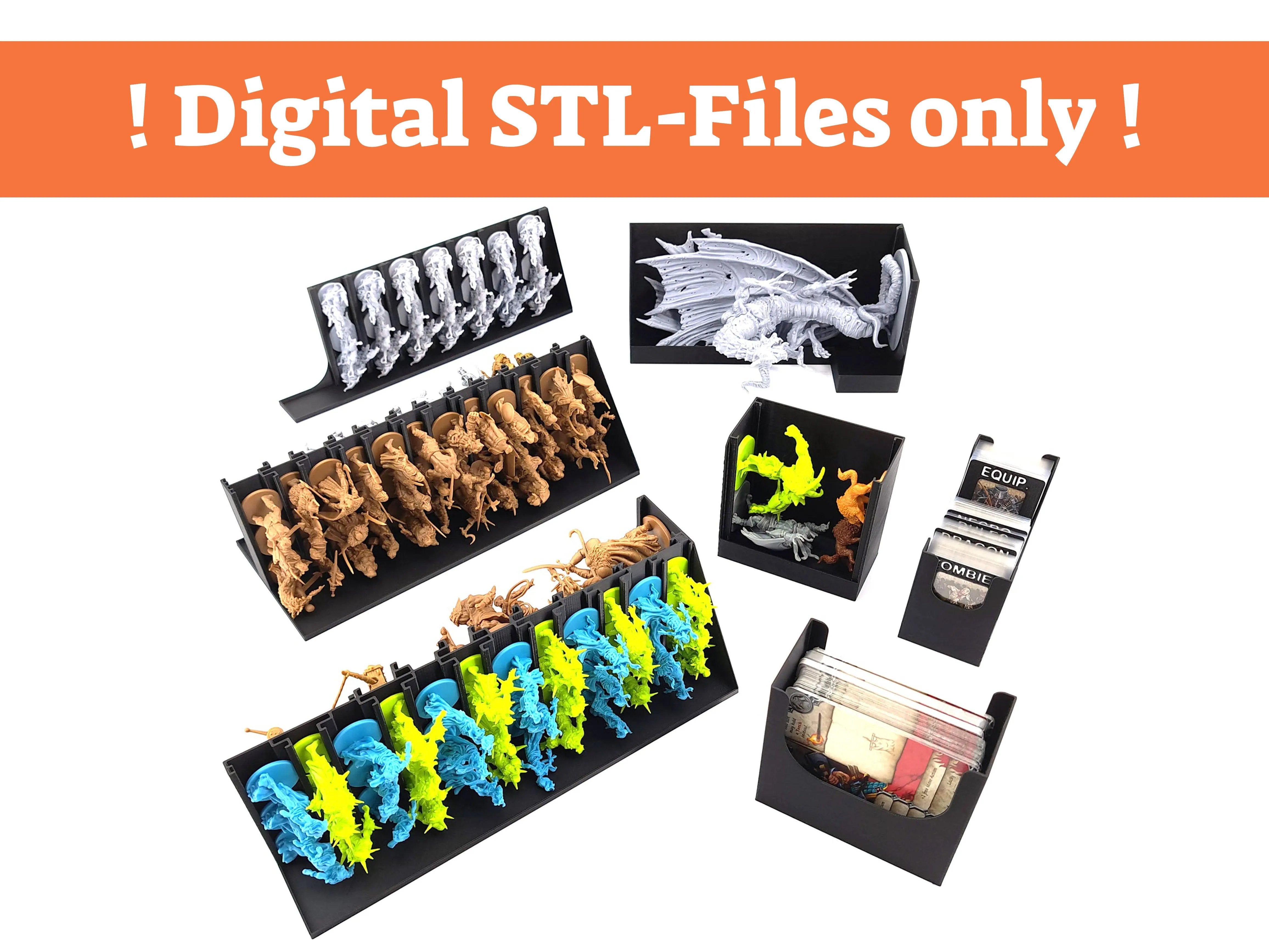 Zombicide: Friends and Foes & No Rest for the Wicked - Board Game Insert - STL-FILES ONLY