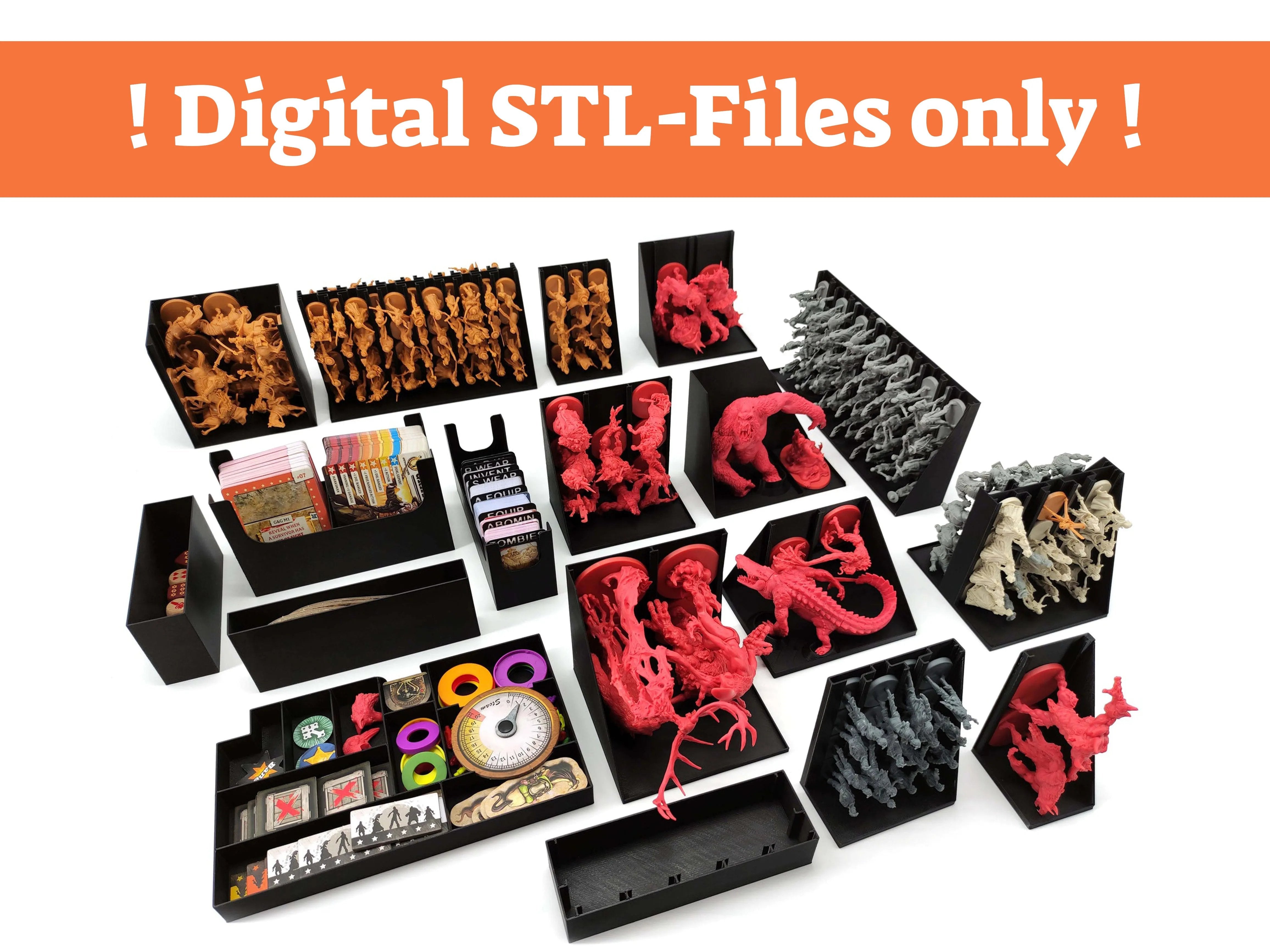 Zombicide: Undead Or Alive - Board Game Insert - STL-FILES ONLY