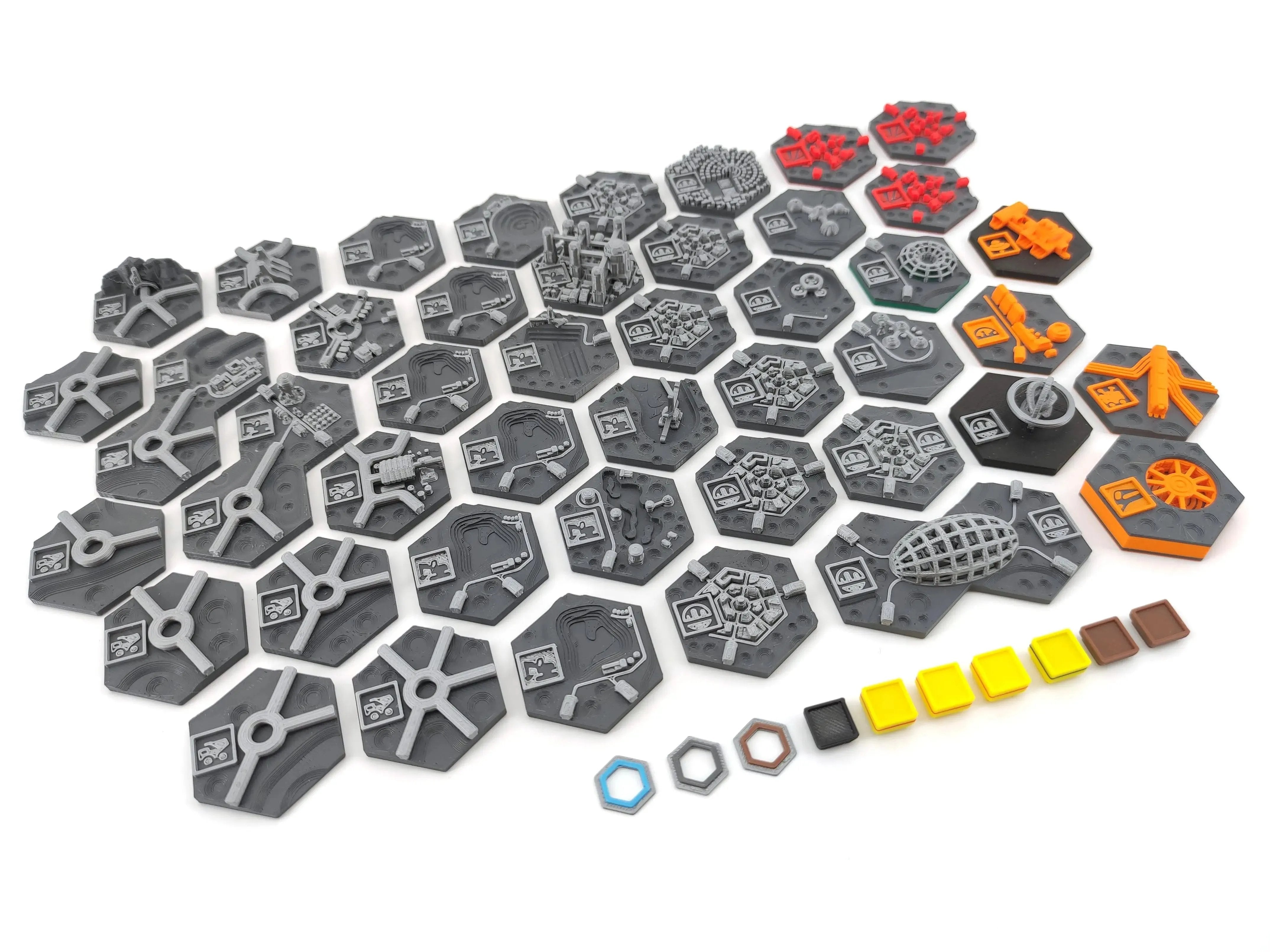Terraforming Mars - The Moon Tiles Pack - 44 Tiles Tinkering Paws