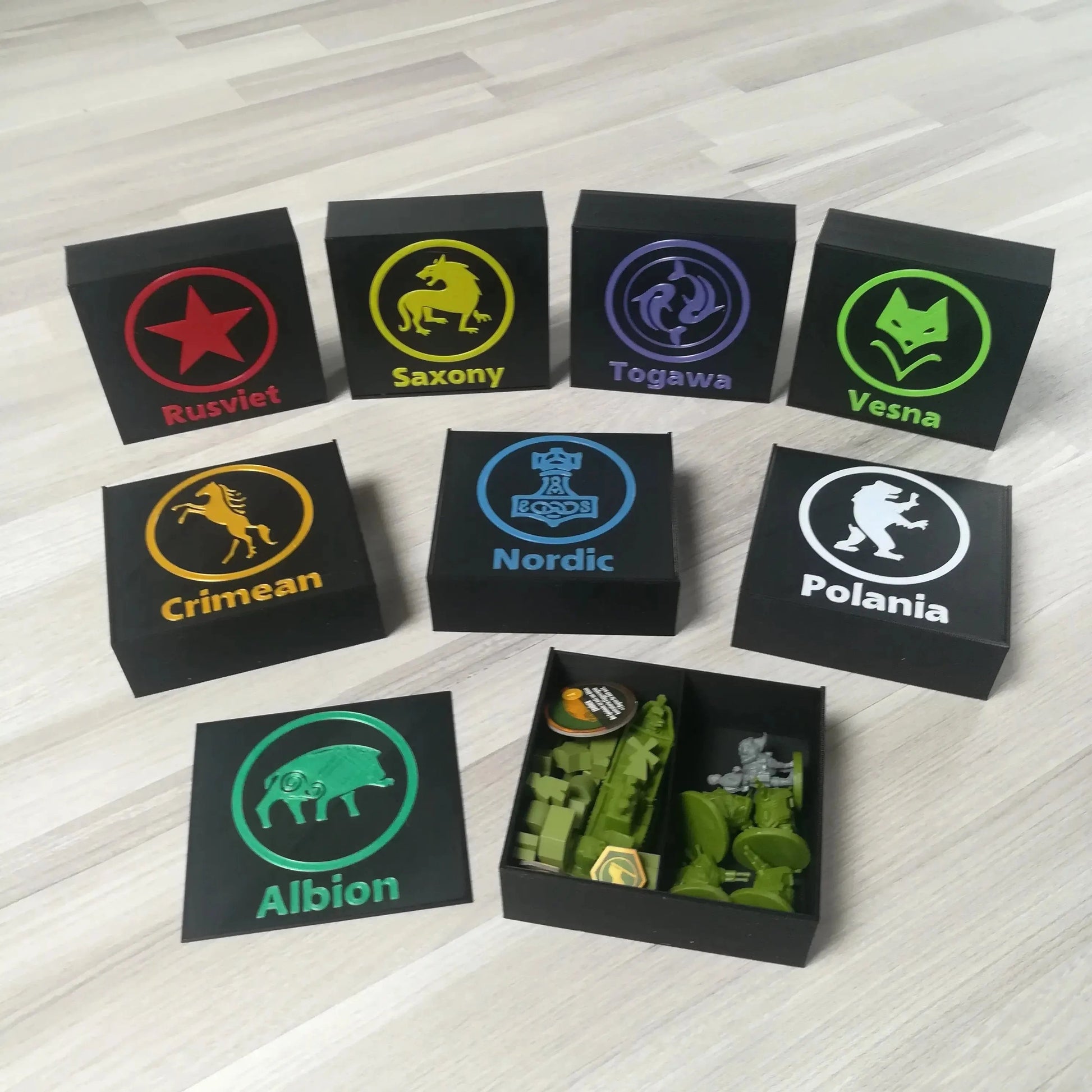 Scythe - Premium Board Game Insert - Faction Boxes